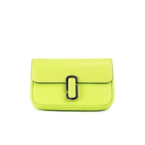Marc Jacobs The J Green Glow Smooth Leather Shoulder Crossbody Handbag Purse - Picture 5 of 13
